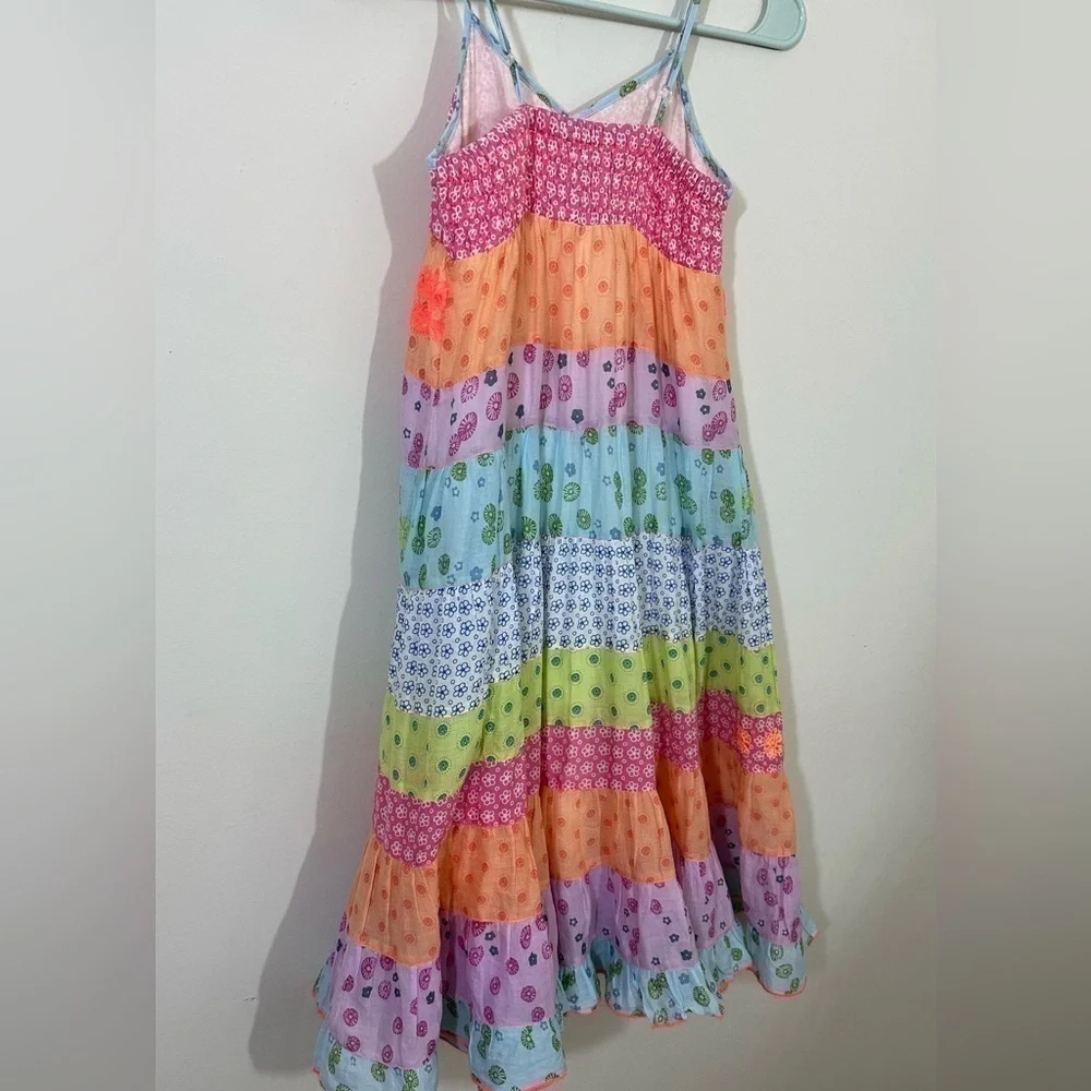 Mini & Maggi sz 7-8 dress summer style full style mixed media skirt